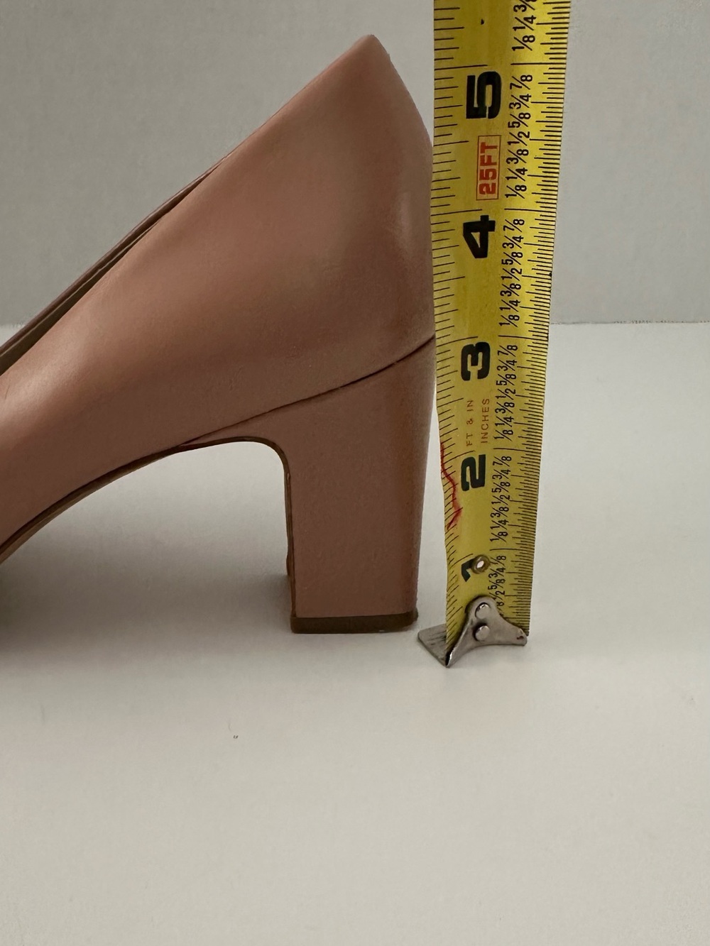 Tory Burch Dusty Rose Leather Block Heel Pumps with Gold Logo - Picture 9 of 9